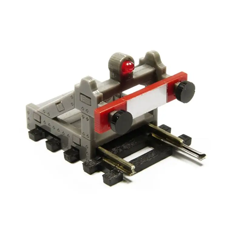 Aktuell Proses BF-HO-03 Prellbock Baugr. H0/00 (digital, drahtlos) in grauer Farbe