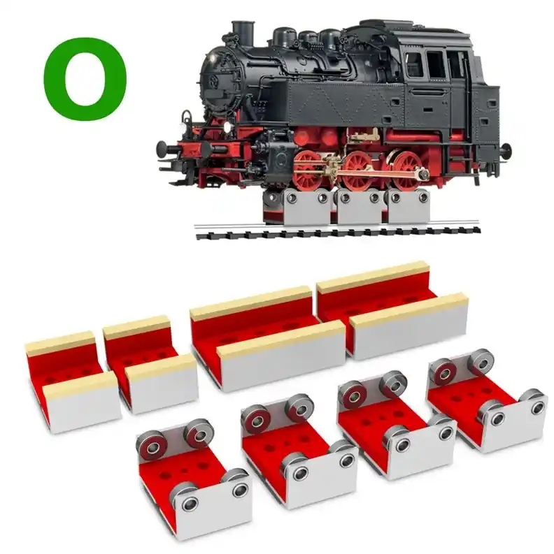 Proses RR-O-04 Set mit 4 Stück Rollböcke + Reinigungsfilze für Spur 0 Letzte Chance