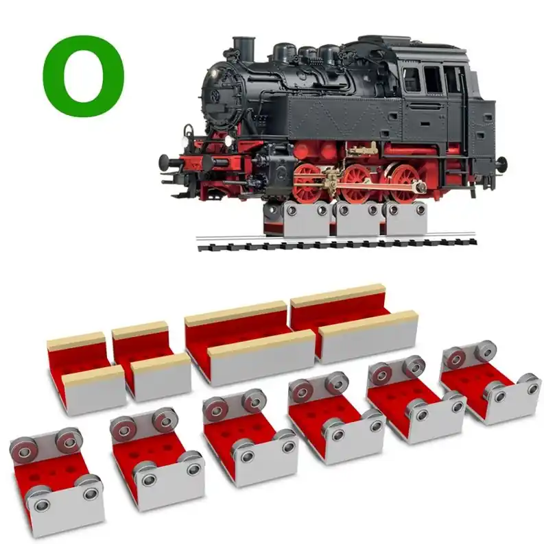 Proses RR-O-06 Set mit 6 Stück Rollböcke + Radreinigungsfilze für Spur 0 Mega-Angebot