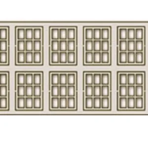 Finale Aktion Proses W-002 12 Stk. Sprossenfenster 12 x 17 mm, 9-Scheiben