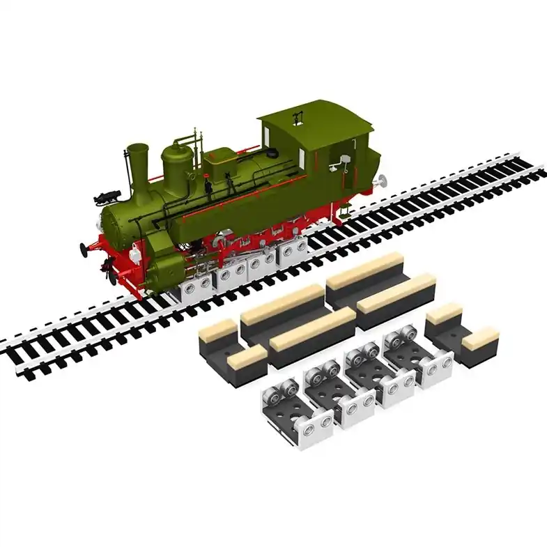 Gratis Versand Proses RR-HO-04 Set mit 4 Stück HO/OO Rollböcke + Reinigungsfilze
