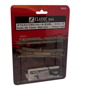 Rokuhan R035 E-Doppelkreuzweiche 13°112,8 mm 1:220 Spur Z Neu Markenprodukt