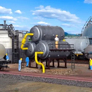 Zertifiziert Vollmer 45520 H0 Kessel liegend, dreifach