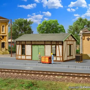 Ausverkauf Vollmer 45640 Werkstatt mit Putz-/Fachwerkfassade 1:87 Spur H0