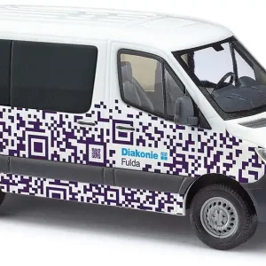 Begrenztes Angebot Busch 53458 MB Sprinter kurz Diakonie Fulda 1:87 Spur H0 Neu OVP