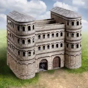 Schnäppchen Schreiber Bogen - 678 - Porta Nigra (Papiermodell)