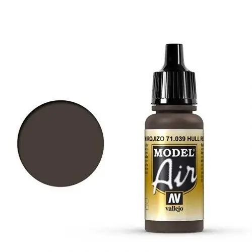 Vallejo Model Air - 71039 - Schiffsrumpf-Rot (Airbrush Farbe) 17 ml Top-Seller
