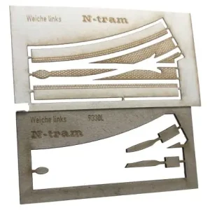 Neue Ware Anlagen-Architekt - 9231 - Pflastereinsätze für ROKUHAN, Weiche 26°, links, Profiausf. (Bausatz) / (9330L)