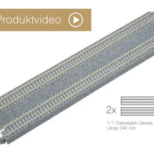 Top-Preis Kato Unitrack - 20-004 / 7078019 - Doppelgleis Betonschwellen gerade 248 mm (2 Stück)