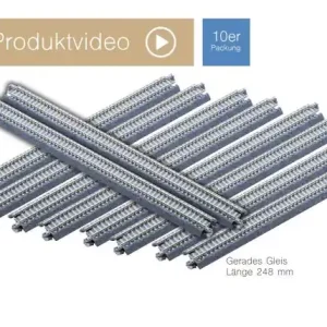 Meistverkauft Kato Unitrack - 20-005-L - Gleis gerade 248 mm mit Betonschwellen (10 Stück)