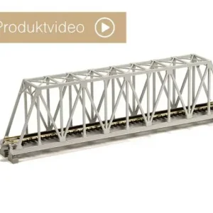 Preisknaller Kato Unitrack - 20-432 / 7077202 - Kastenbrücke grau mit Gleis 1-gl., 248 mm