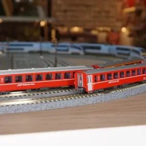 Kato - 10-1414 / 7074045 - Rhätische Bahn EW I Ergänzungswagen - 4er Set Echt