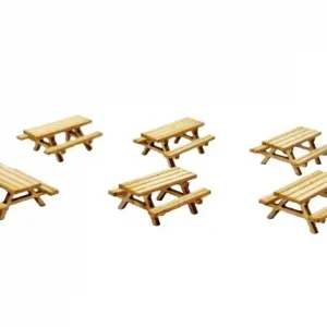 Anlagen-Architekt - 3960 - 6 Bank/Tisch Garnituren (Bausatz) - ehemals Micro Welten 01-68 Rabatt