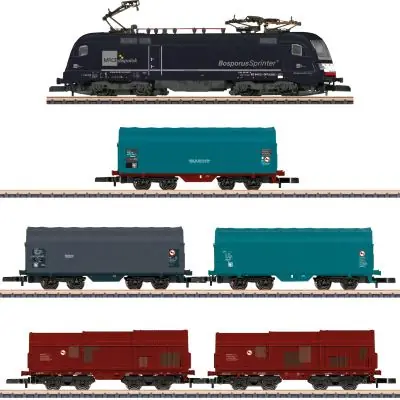 Märklin 88588 E-Lok BR ES 64, MRCE + 86358 Güterwagen-Set Nur Heute