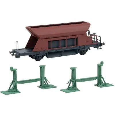 Faller 120323 H0 2 Spindelhebeböcke mit aufgebocktem Wagen Neuheit
