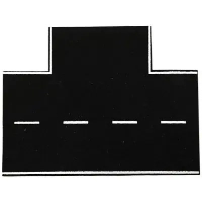 Kracherpreis Vollmer 48291 H0 Straßenplatte Asphalt Steinkunst mit Nut für Magnetband, 90°-Einmündung