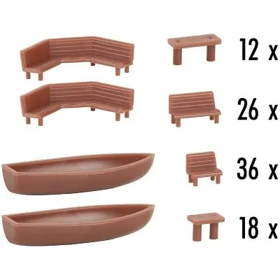 Faller 272439 N 64 Bänke und 30 Tische Solange Der Vorrat Reicht