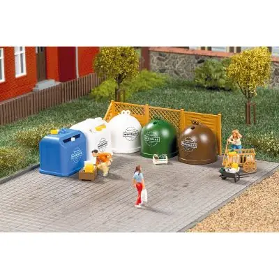Auhagen 41695 H0 Bausatz: Recycling-Container mit Zubehör Sonderaktion