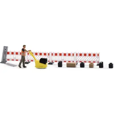 Echt Busch 79899 H0 Action-Set: Profi an der Rüttelplatte