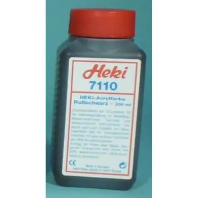 Ausverkauf Heki 7110 Acrylfarben Rußschwarz, 200 ml