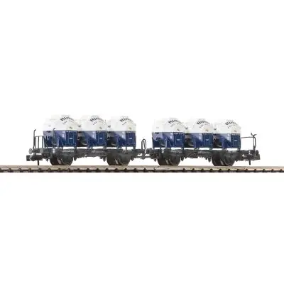 Super-Preis Fleischmann 6660046 N 2er Set Behältertragwagen Laabkkmms, DB, Ep.III-IV u0027Birkelu0027
