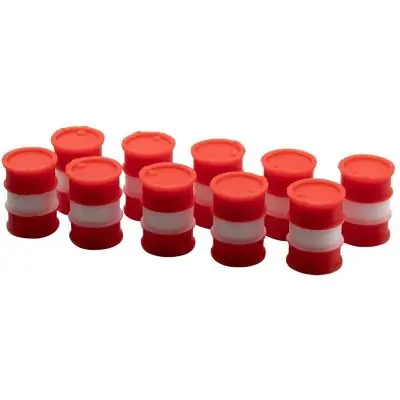 Schönwitz 51621 H0 10 Stück 220l Fässer Fass "Gefahrgut" rot-weiß Jetzt Kaufen