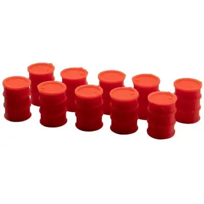 Begrenztes Angebot Schönwitz 51619 H0 10 Stück 220l Fässer Fass "Gefahrstoffe" rot