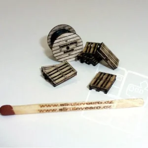 Top-Seller Igra 121017 H0 Kabeltrommeln und Europaletten