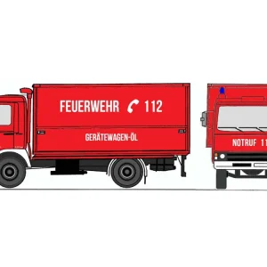 Top-Seller Loewe 4052 H0 LKW Magirus Deutz Zeta 90 M 5 GW-ÖL der Feuerwehr Bad Soden