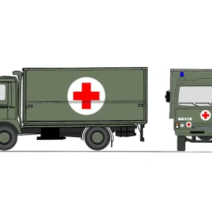 Billig Loewe 4088 H0 LKW Iveco Magirus Zeta 90M5 Gerätewagen Rotkreuz Bundeswehr