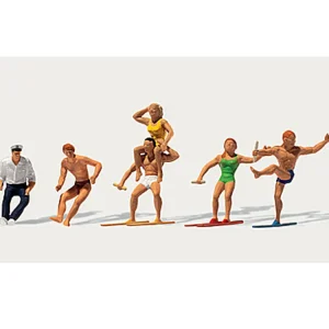 Echt Merten 0212534 H0 Figuren Motorbootführer, Wasserskifahrer