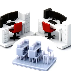 Modellbahn Union MU-H0-A00010 H0 Schreibtisch mit Computern 2x Zertifiziert