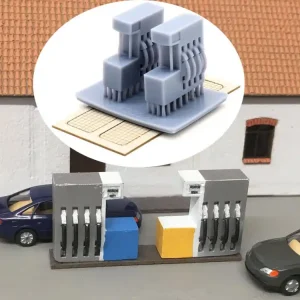 Abverkauf Modellbahn Union MU-H0-A00127 H0 Zapfsäulen modern 4 Schläuche 2x