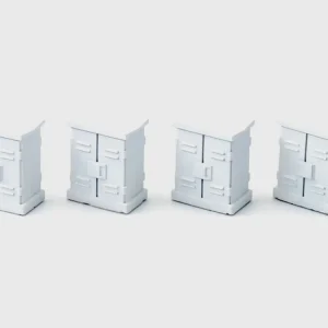 Zertifiziert Modellbahn Union MU-H0-A50164 H0 Schaltkasten mit 2 Türen Fertigmodell 4x