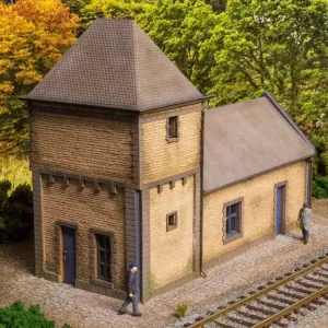 Ausverkauf Modellbahn Union MU-H0-B00181 H0 Wasserturm mit Schuppen