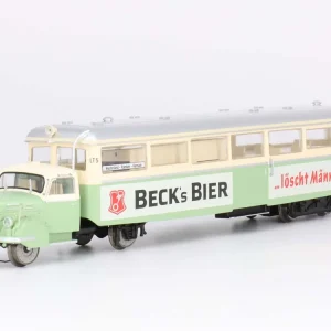 Ausverkauf Modellbahn Union MU-H0-T11005 Schienenbus Borgward Sylter Inselbahn LT5 Becks H0