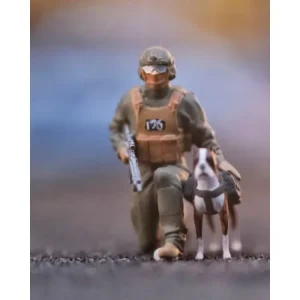 Angebot MU-H0-W92151A H0 Figurenset GSG9 Bundespolizist kniend mit Hund