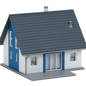 Einfamilienhaus, blau, N Kostenloser Rückversand