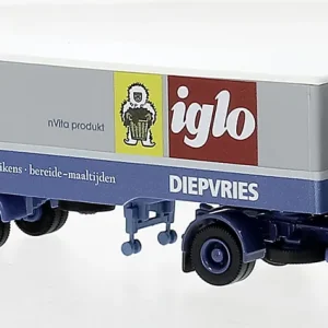 Zertifiziert Brekina 85241 - DAF DO 2000 Kühlkoffer-SZ, Binfürst - Iglo, 1957