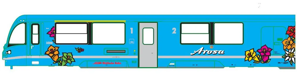 Kato-Noch 7074076 - Triebzug Allegra ABe 8/12 #3500 'Arosa', RhB, Ep.VI Finale Aktion