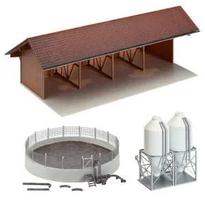 Direkt Vom Hersteller Faller 130584 - Geräteunterstand, Güllegrube und Futtermittelsilos