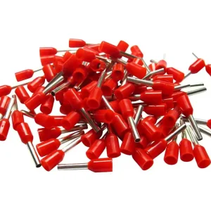 Top-Seller Schönwitz 50968 - 100 Aderendhülsen isoliert 1,0mm² N rot DIN 46228 Teil 4