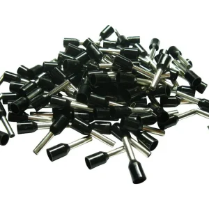 Zertifiziert Schönwitz 50966 - 100 Aderendhülsen isoliert 1,5mm² N schwarz DIN 46228 Teil 4