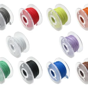 Abverkauf Schönwitz 50947 - 10x 10m Set Sortiment Spulen Mikrokabel Litze flexibel FEP 0,014mm²