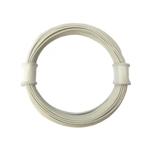Zertifiziert Schönwitz 50928 - 10 Meter Ring Miniaturkabel Litze flexibel LIVY 0,04mm² weiß
