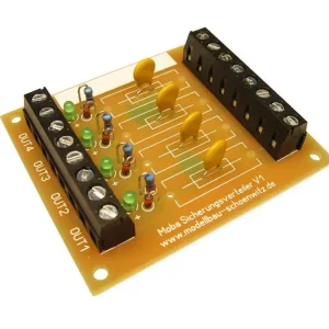 Super-Preis Schönwitz 50186 - 4-fach Modellbahn Moba Sicherungsverteiler V1 mit PTC Sicherungen