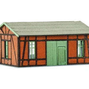 Vollmer 49380 - Werkstatt mit Ziegel-/Fachwerkfassade - Polyplate Bausatz Gratis Versand
