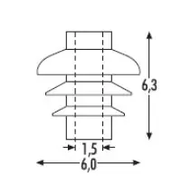 Garantierte Lieferung Sommerfeldt 839 - Dach-Isolator braun, 6,0x6,3mm, 24 Stück