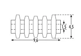 Kracherpreis Sommerfeldt 850 - Rillen-Isolator grün, 4,5x9,6mm 24 Stück