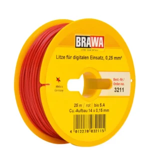 Aktuell Brawa 3211 - Litze, 0,25mm², rot, 25m